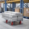 ORRD Heavy Duty Steel Panel Truck - 2000lbs Capacity, 36"x24", 6" Swivel Brake Casters, 3 Handrails - 3 of 4