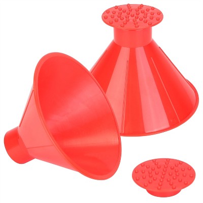 iMountek"2Pcs Round Cone Shaped Ice Scrapers for Car, Truck & Bus – Efficient Snow & Ice Removal Tool"Red