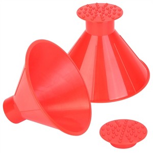 iMountek"2Pcs Round Cone Shaped Ice Scrapers for Car, Truck & Bus – Efficient Snow & Ice Removal Tool"Red - 1 of 4
