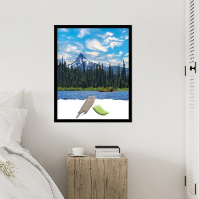 Matte Black Plastic Contemporary Single Photo Frame 29" x 23"
