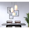 Elegant Lighting Gene 3 light Chrome and Frosted white glass pendant - 2 of 4