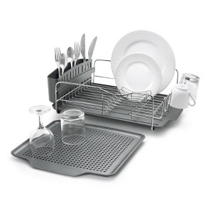Polder Advantage 4 Piece Dish Rack With Slide Out Drain Tray - 1 of 4