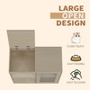 Kumasinova 31.5" 4-Level Guinea Pig Cages with Storage Cabinet,Wooden Chinchilla Habitat with Acrylic Windows,Pet Cages with Opening Top for Hamster - 4 of 4