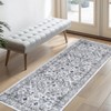 Entryway Runner Rug - Washable Vintage Low Pile Carpet, Non-Slip Lightweight Floor Mat for Kitchen, Bedroom & Bathroom - 3 of 4