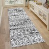 Modern Geometric Area Rug Plush Soft Wool Machine Washable Carpet, Non-Slip Large Rug for Living Room, Bedroom, Dining Room - 4 of 4