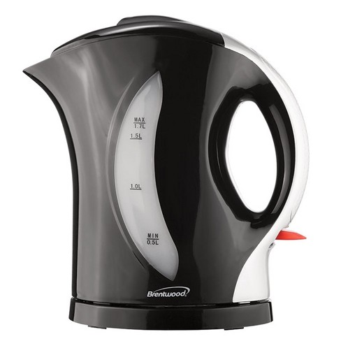 Brentwood 1.5 Liter 1000W Stainless Steel Electric Cordless Tea Kettle
