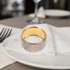 Unique Bargains Napkin Rings Faux Crystal-Studded Iron Rhinestone 1 Pc - 3 of 3
