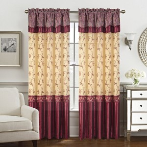 Pia Embroidered Panel With Double Valance - RT Designers Collection - 1 of 4