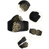 INSPIRE CHIC Women's Gold Tone Flower Design Metal Interlocking Buckle Elastic Cinch Belt - 2 of 4