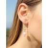 18K Gold Pearl Drop Earrings for Women - 4 of 4