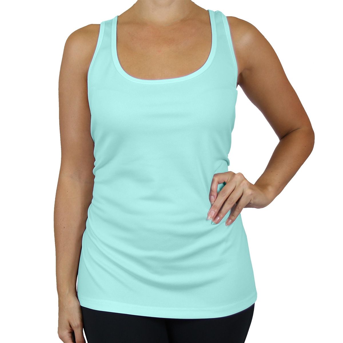 Galaxy By Harvic Women's Moisture Wicking Racerback Tanks - thumbnail 4