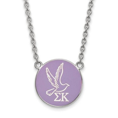 Black Bow Jewelry Sterling Silver Sigma Kappa Greek Life Necklace 18 Inch