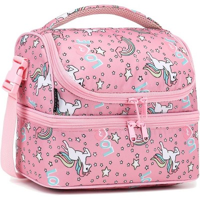 Paaaawaters Kids Double Decker Cooler Insulated Lunch Bag Large Tote for Boys, Girls, Men, Women, With Adjustable Strap