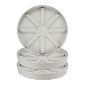 Unique Bargains Plastic Indoor/Outdoor Anti-Rot Water Catcher Tray Plant Saucer 3 Pcs - 1 of 4
