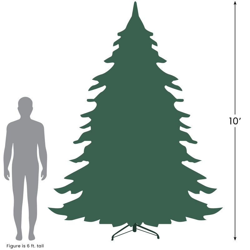 Northlight 10' Prelit Artificial Christmas Tree Medium Canadian Pine - Clear Lights, 5 of 6