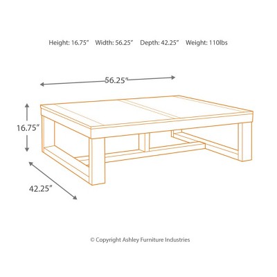 Watson Dark Brown Rectangular Wood Coffee Table