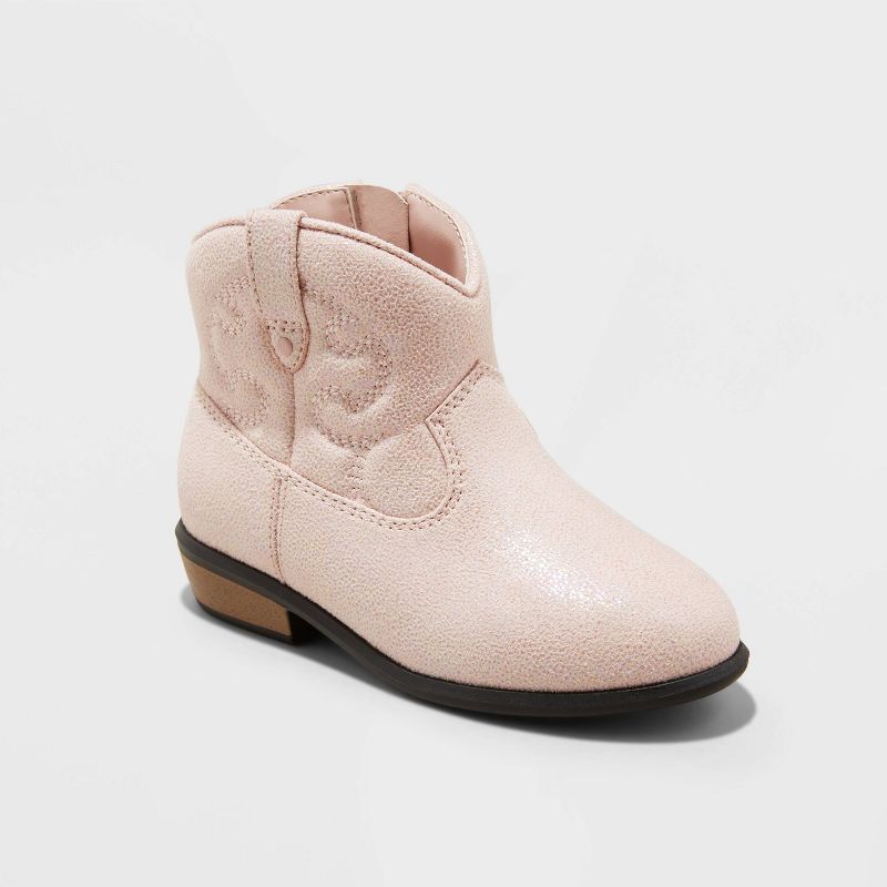 Toddler Girls' Addie Shimmer Zipper Western Boots - Cat & Jack™, 1 of 12