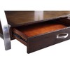 60" Glass and Engineered Wood TV Stand with Stainless Steel Frame, 2 Drawers, and Open Cubby for Living Room - 4 of 4