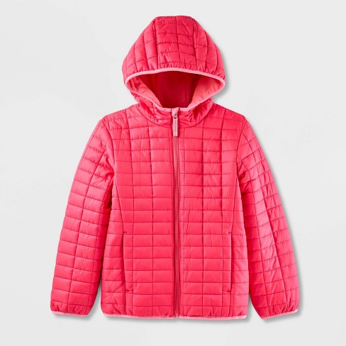 Target pink puffer jacket online