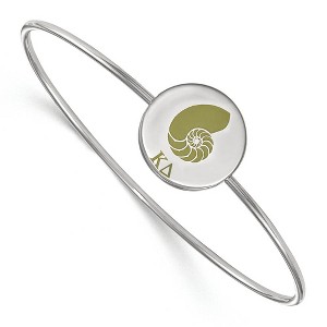 Black Bow Jewelry Sterling Silver Kappa Delta Greek Life Bangle Bracelet 8 Inch - 1 of 3