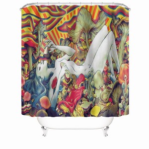 Sexy Girl Lying Down Shower Curtains for Bathroom Waterproof Fabric Bath Curtain Durable Soft Stylish Bathroom Decor 72x72 Inch - 1 of 1