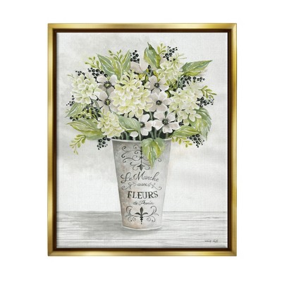 Stupell Industries French Floral Greenery Bouquet Parisian Charm Flowers