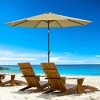 Yescom 9ft UV50+ Fade Resistant New OLEFIN Outdoor Patio Umbrella 8 Rib Crank Tilt Beach Market Table Water Repellent Brown - 3 of 4