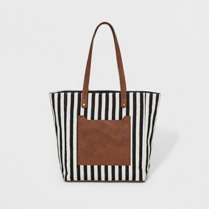 Striped Hayden Tote Handbag - Universal Thread Black, Women