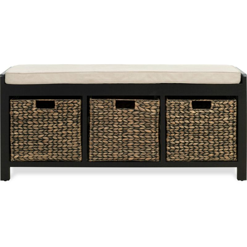 Griffin Storage Bench Black - ClickDecor, 1 of 9