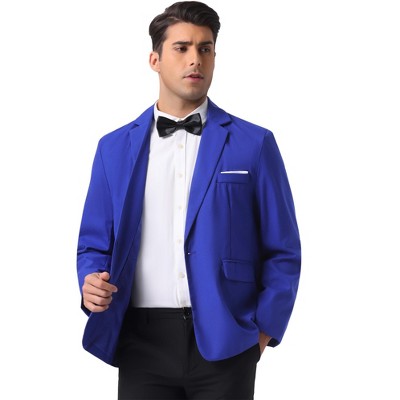 INSPIRE CHIC Men's Notch Lapel One Button Formal Solid Color Business Suit Jackets