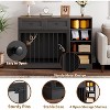 Dog Crate Furniture, Wooden Dog Kennel End Table with 2 Drawers and 4 Open Storage Shelves, Farmhouse Indoor Dog Cage House - 4 of 4