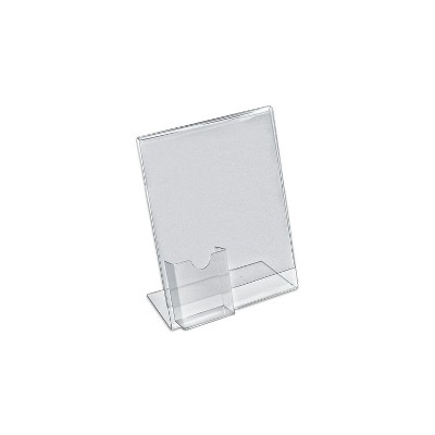 Azar Displays Sign Holder with Attached Brochure Holder 11 x 8.5-inch 10/Pack 252055