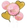 LoonBalloon Pink Baby Girl Balloon Bouquet -for Baby Celebrations - 2 of 2