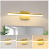 DORESshop 24 in. 1-Light 16-Watt Gold Integrated LED Vanity Light, Modern Bathroom Wall Sconce Light Bar for Mirror - 2 of 4
