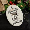 My Coffee and I are Having a Moment Quirky Cat, Cute and Funny Christmas Gift| OrnamentallyYou - 4 of 4