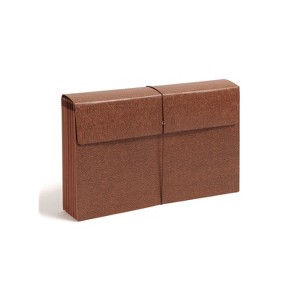 Smead Classic Expanding Wallets, 5.25" Expansion, 1 Section, Elastic Cord Closure, Legal Size, Redrope, 10/Box - 1 of 1
