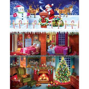 Sunsout Who's on the roof 500 pc Large Pieces Christmas Jigsaw Puzzle 18141