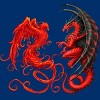 Men's Design By Humans Phoenix vs Dragon By chriskar Tank Top - 2 of 3