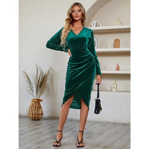 Wrap style fashion cocktail dress