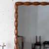 Vynxaria 24" Mid-Century Wall Mirror - Modern Wood Framed Decorative Mirror - 4 of 4