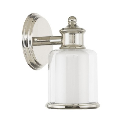 Polished Nickel 1-Light Outdoor Wall Sconce