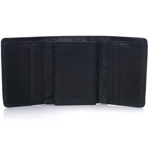 Folded Multi-Card Wallet, Black Small Classic Grain