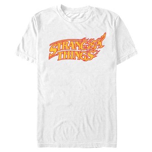 Mens Stranger Things Flame Logo T Shirt - 1 of 4