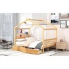 Streamdale Full Size House Platform Bed With Two Drawers, Headboard And Footboard, Roof Design - 3 of 4