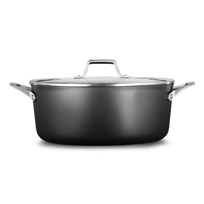 Calphalon Premier with MineralShield Nonstick 8.5qt Dutch Oven: Hard Anodized Aluminum, Tempered Glass Lid, Dishwasher-Safe