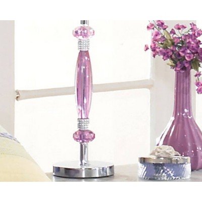 Nyssa 24" Purple and Silver Table Lamp with Rhinestone Accents