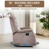 Lirago Rocking Swivel Recliner Chair with 360 degrees Rotation-Ergonomic Lumbar Support Dark Grey 28.7"W * 34.2"D * 41.7"H - 4 of 4