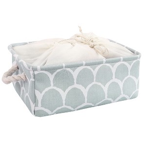 PiccoCasa Foldable Linen Fabric Drawstring Closure Closet Decorative Storage Bins - 1 of 4