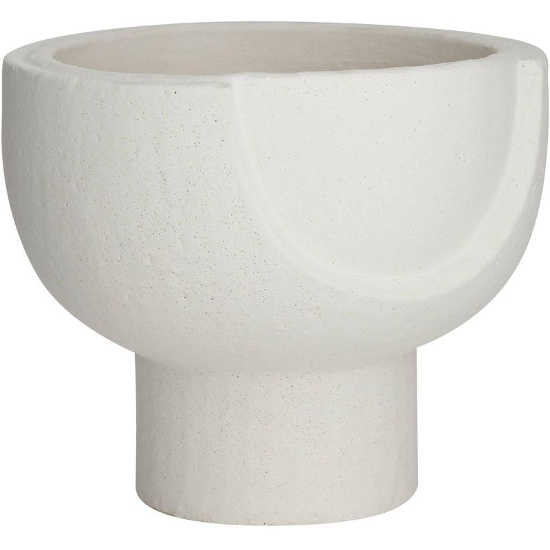 Studio 55D Bletheny White Ceramic Pedestal Decorative Bowl, 5 of 10