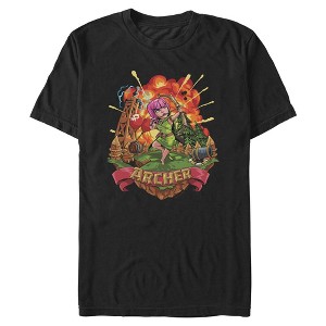 Mens Clash of Clans Hot Pink Hair Archer T Shirt - 1 of 4